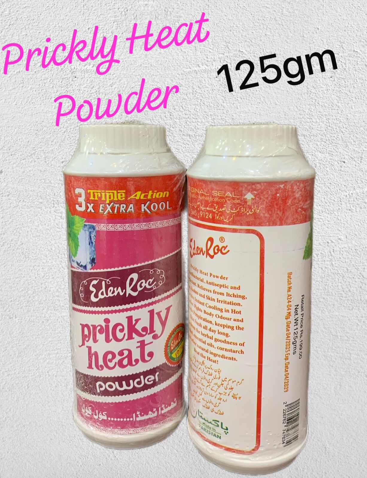 Eden Roc Prickly Heat Powder 1 Pc 125 Gram