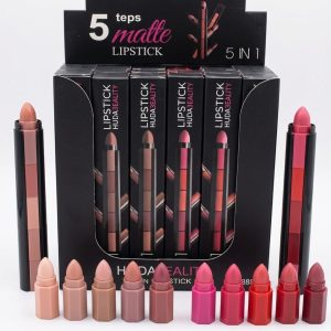 HUDABEALITY 5in1 Matte Lipstick 2 Pcs Set